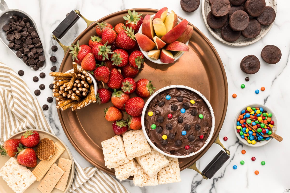 Italian biscotti arranged on a board