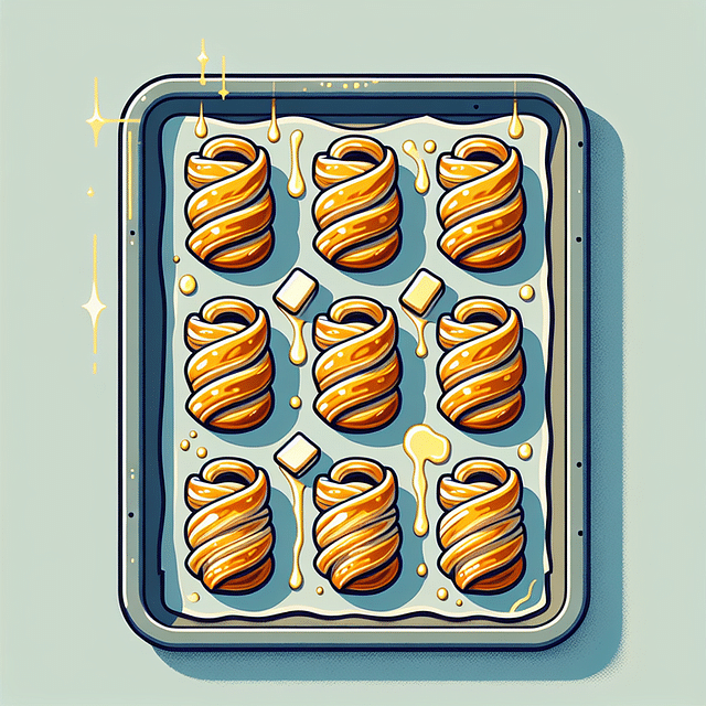 puff pastry twists on a baking sheet