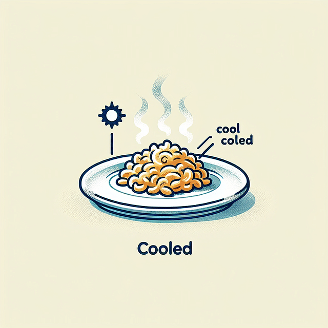 cooling poha chivda on a plate