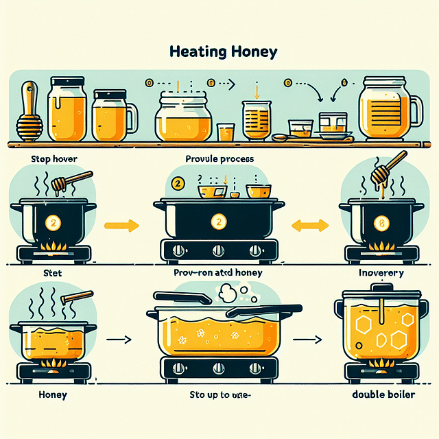 warming honey in a double boiler