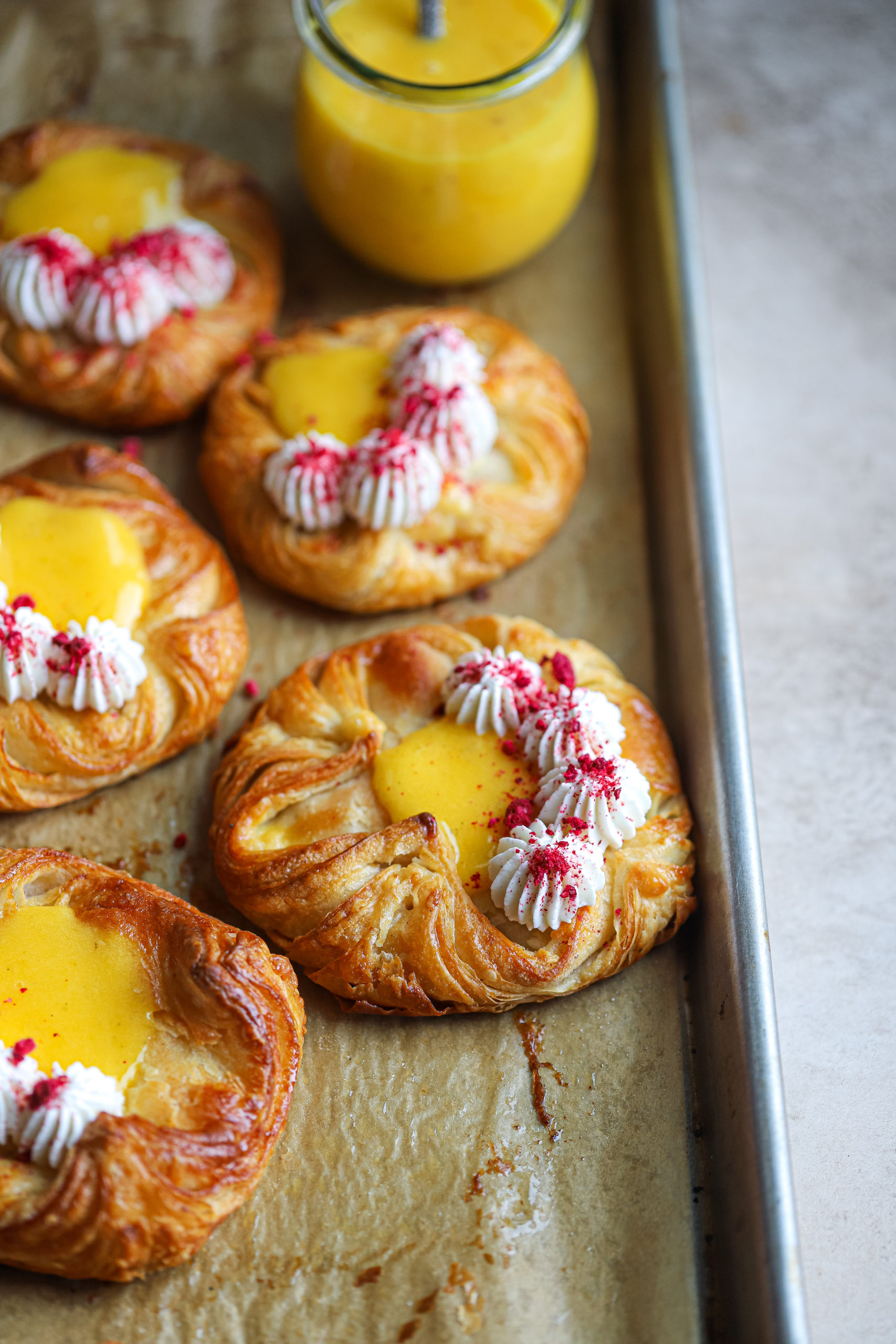 Cheese fruit Danish pastry