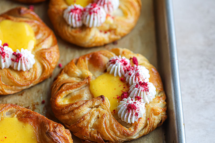 Cheese fruit Danish pastry