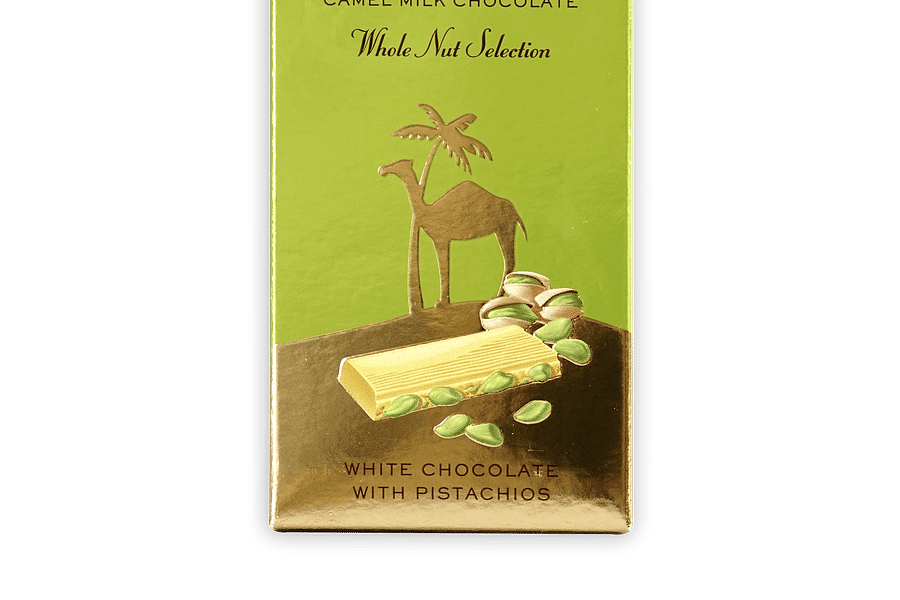 White chocolate and pistachios