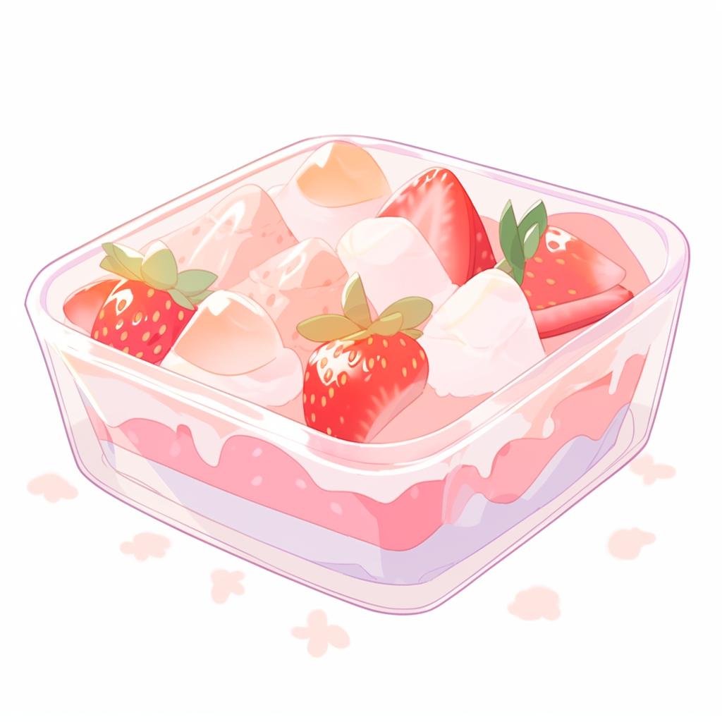 A bowl of dessert dip chilling in the fridge
