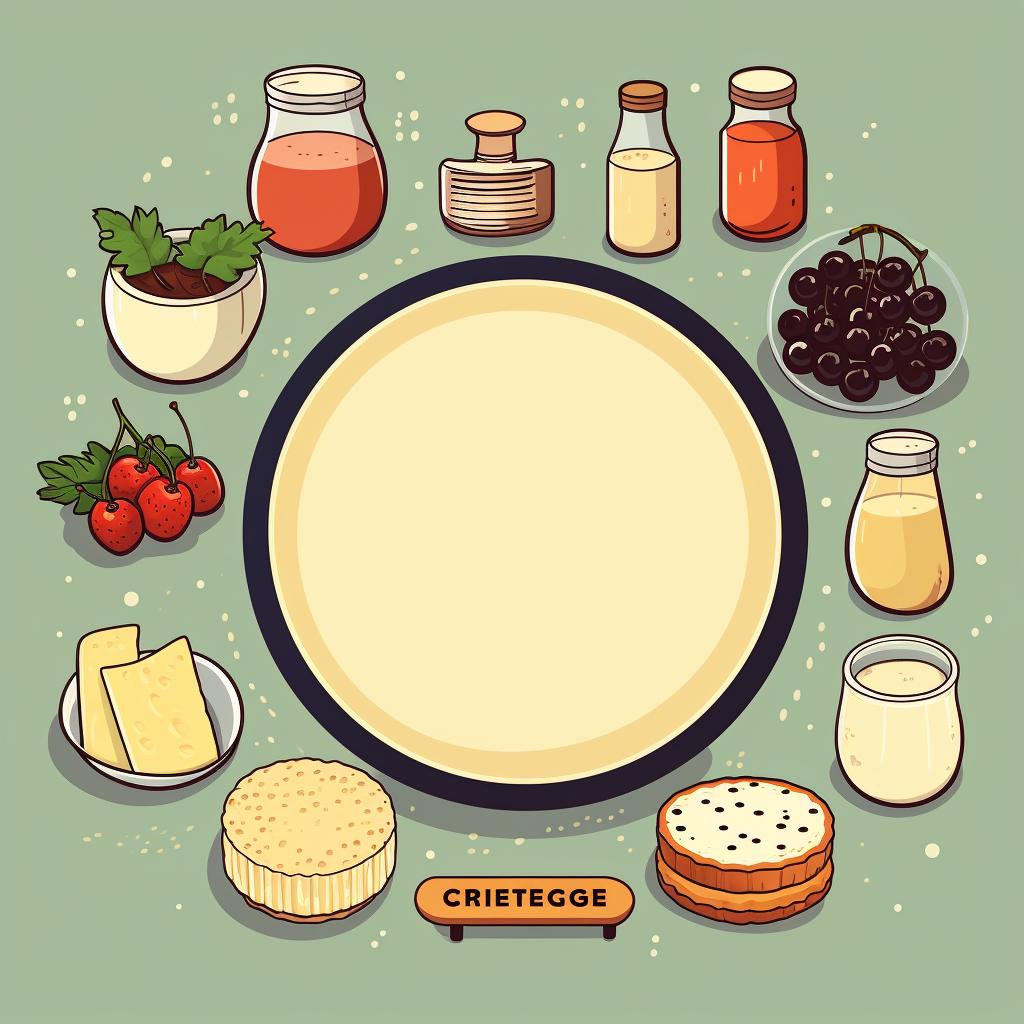 Ingredients for gluten-free cheesecake on a kitchen counter