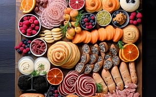 What type of bread is typically used in dessert charcuterie boards?
